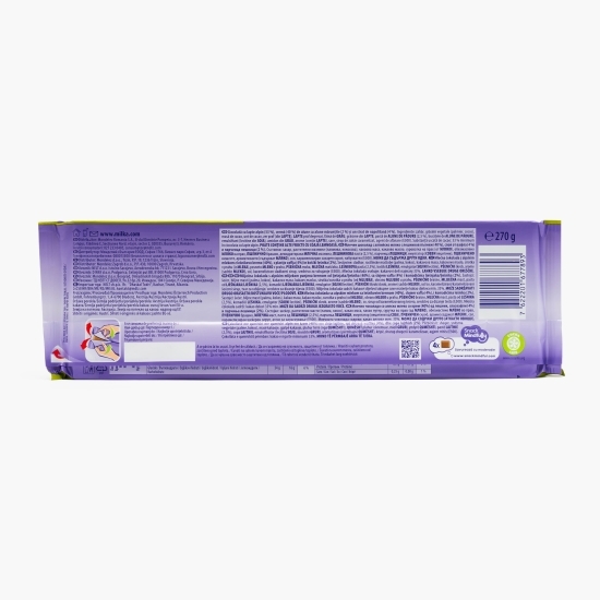 Ciocolată cu lapte, cremă de alune și napolitană 270g