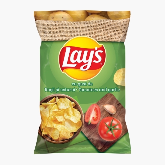 Chipsuri din cartofi cu gust de roșii și usturoi 140g