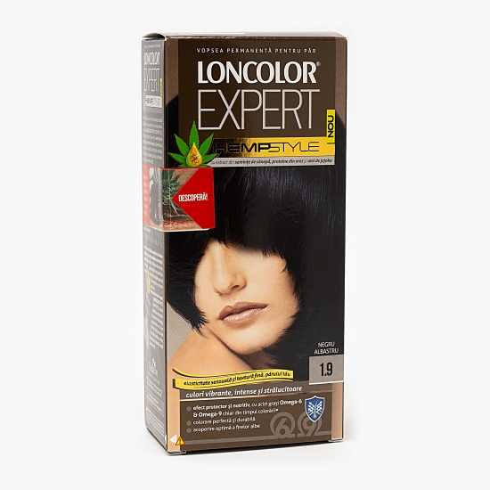 Vopsea permanentă pentru păr Expert Hempstyle 1.9 Negru albastru 100ml