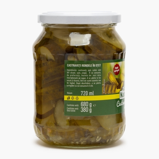 Castraveți rondele în oțet 680g