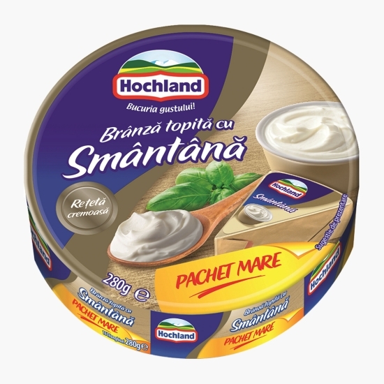 Brânză topită triunghiuri cu smântână 280g (pachet mare)