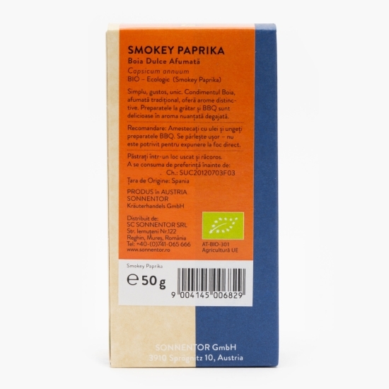 Condiment eco BBQ Smokey Paprika (boia afumată) 70g 