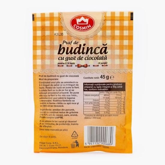 Praf de budincă cu gust de ciocolată 45g
