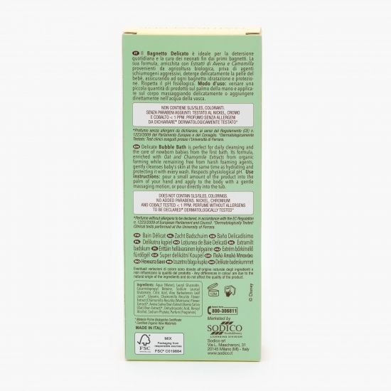 Spumă de baie bio delicată 200ml