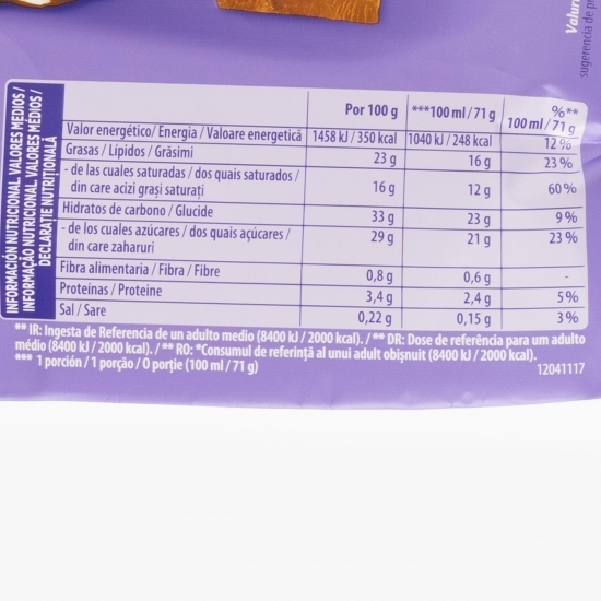 Îngheţată cu aromă de vanilie în înveliş de ciocolată 71g