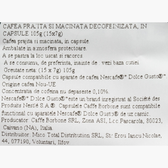 Dek 15 băuturi, capsule cafea