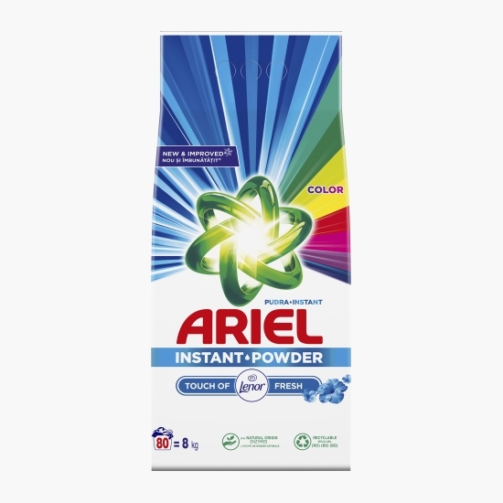 Detergent de rufe pudră Touch of Lenor Color 80 spălări, 8kg