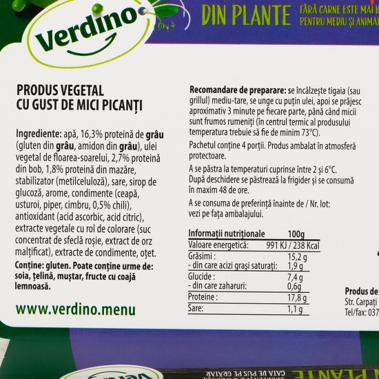 Mici vegetali picanți 200g