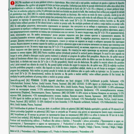 Detergent pentru mașina de spălat vase Platinum Plus 59 spălări