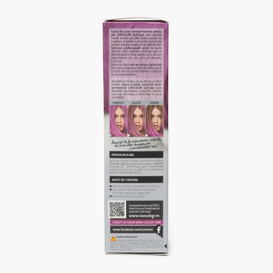 Mască (cremă) colorantă semipermanentă pentru păr C96 ciclamen GoCrazy 100ml