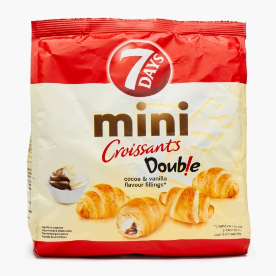 Mini croissante cu cremă de cacao și vanilie Double, 185g
