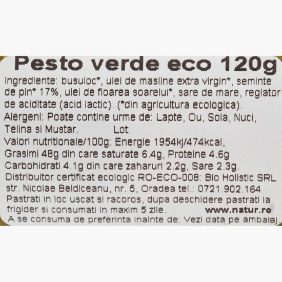 Pesto verde eco 120g