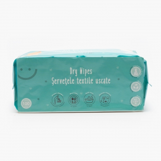 Șervețele textile uscate biodegradabile pentru bebeluși 100 buc 