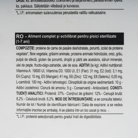 Hrană uscată pentru pisici sterilizate, 4kg