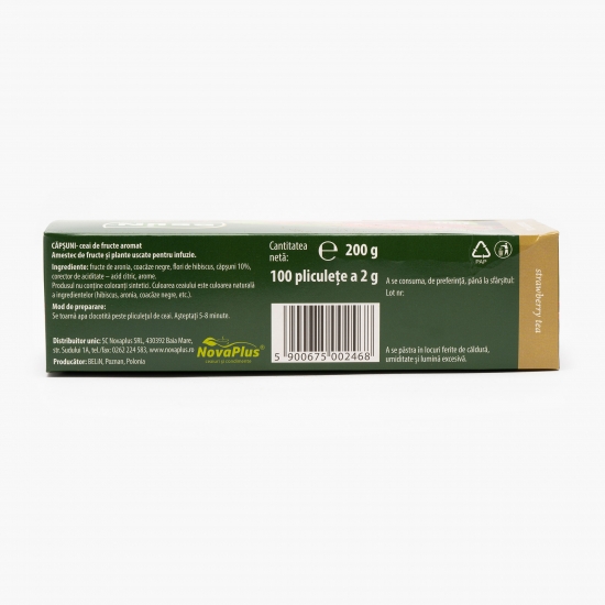 Ceai aromă căpșuni 100 plicuri