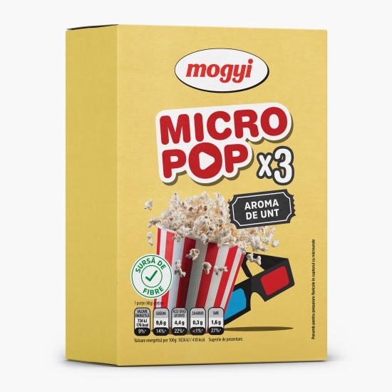 Popcorn cu unt pentru cuptorul cu microunde 3x80g