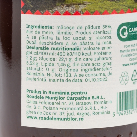 Sirop din măceșe fără zahăr 0.2l