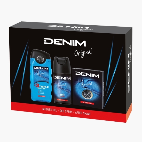 Set cadou Original (loțiune după ras 100ml + gel de duș 250ml + deodorant spray 150ml)