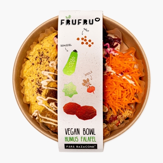 Salată vegană cu humus, falafel și sfeclă roșie, 440g