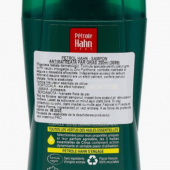 Șampon antimătreață păr gras 0.25l