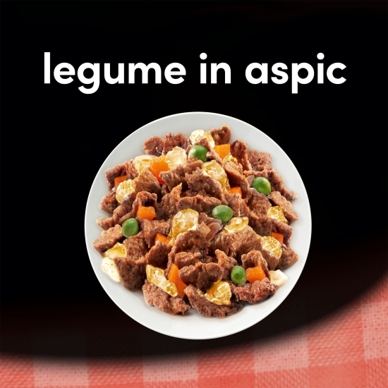 Hrană umedă pentru câini adulți, 100g, cu vită fragedă și legume în aspic