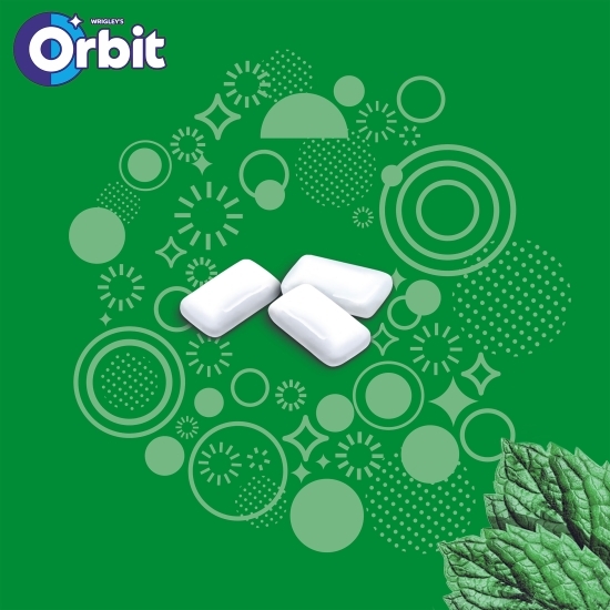 Gumă de mestecat Spearmint fără zahăr, cu îndulcitori și aromă de mentă 58g