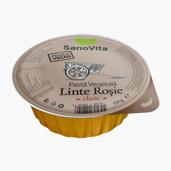 Pastă vegetală tartinabilă din linte roșie 100g