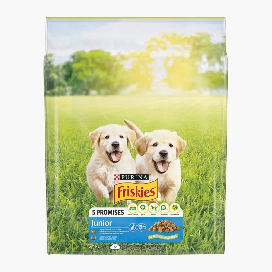 Hrană uscată pentru câini Junior, 2.4kg, cu pui și legume