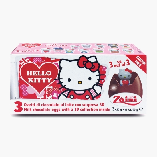 Ouă de ciocolată cu surprize Hello Kitty 3x20g