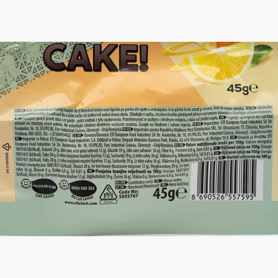 Prăjitură cu cremă de lămâie și glazură de lămâie 45g