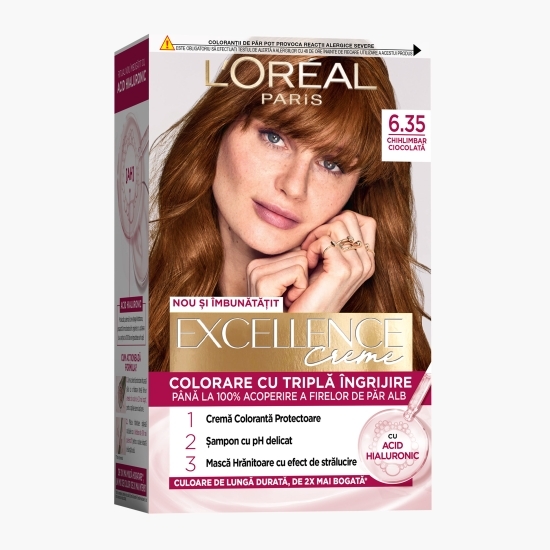 Vopsea de păr permanentă, 6.35 Chihlimbar 192ml