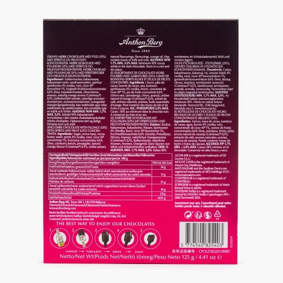 Praline ciocolată Cocktails Bottles 125g (8buc)