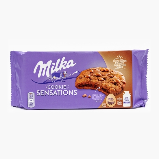 Biscuiți Cookie Sensations cacao și ciocolată 156g