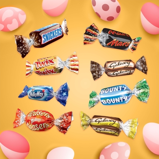 Selecție de bomboane de ciocolată inimă 215g