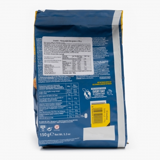 Pâine prăjită fără gluten Crostini 150g 