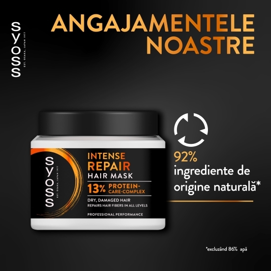 Mască pentru păr uscat și deteriorat Intense Repair, 400ml