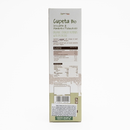 Tabletă crocantă din migdale și fistic eco fără zahăr 100g