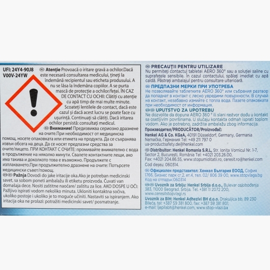 Tablete rezervă aparat absorbant de umiditate Aero 360° Neutral, 2 buc x 450g