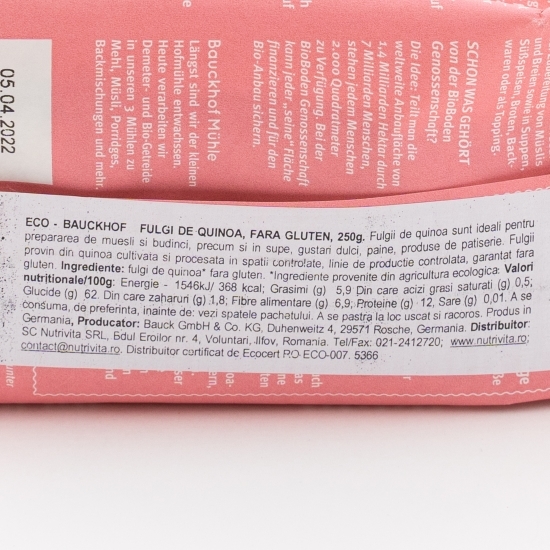 Fulgi de quinoa eco fără gluten 250g