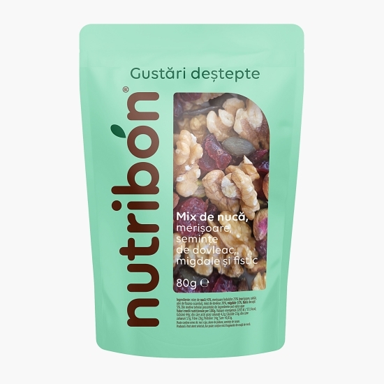 Smart Mix (miez de nucă, merișoare, semințe de dovleac, migdale, fistic) 80g