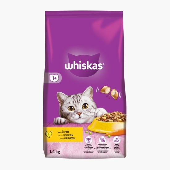 Hrană uscată pentru pisici adulte 1.4kg, cu pui