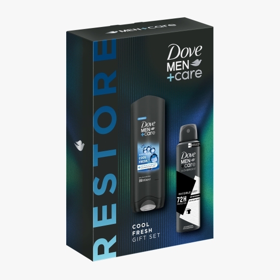 Set cadou Men+Care Cool Fresh: gel de duș Men+Care Cool Fresh 250ml+ deodorant Men+Care Invisible Dry 150ml