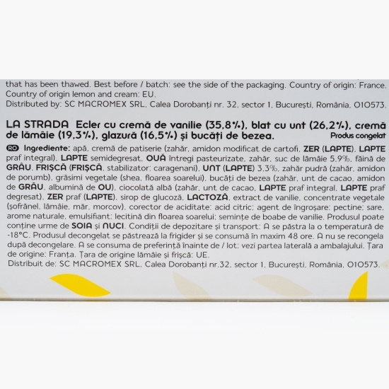 Ecler cu cremă de vanilie și lămâie 280g