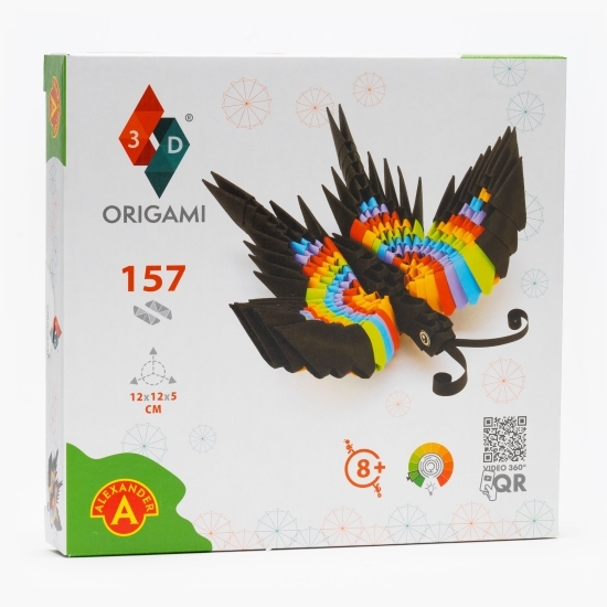Kit Origami 3D - Fluture, 8+ ani