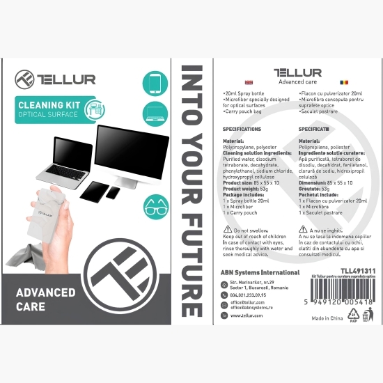 Kit pentru curățare suprafețe optice