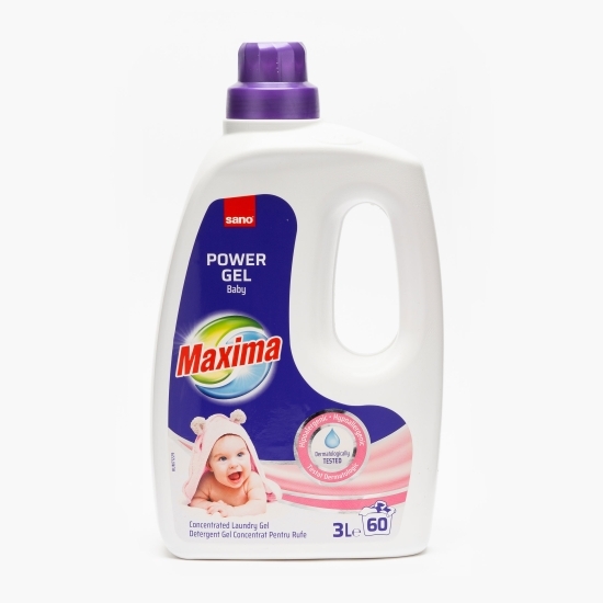 Detergent de rufe lichid Power Gel concentrat Baby 60 spălări, 3l