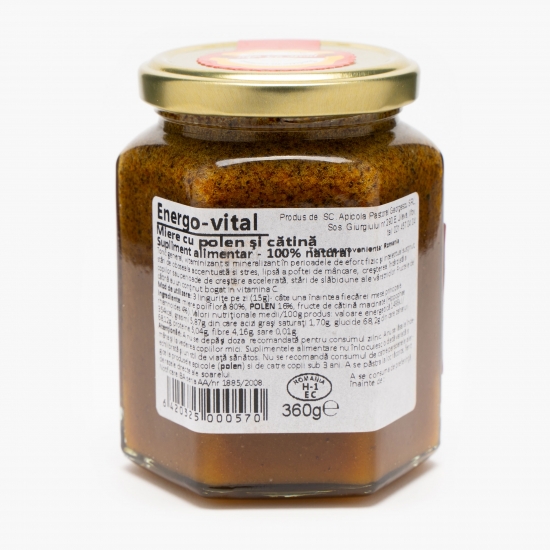 Miere cu polen și cătină 360g