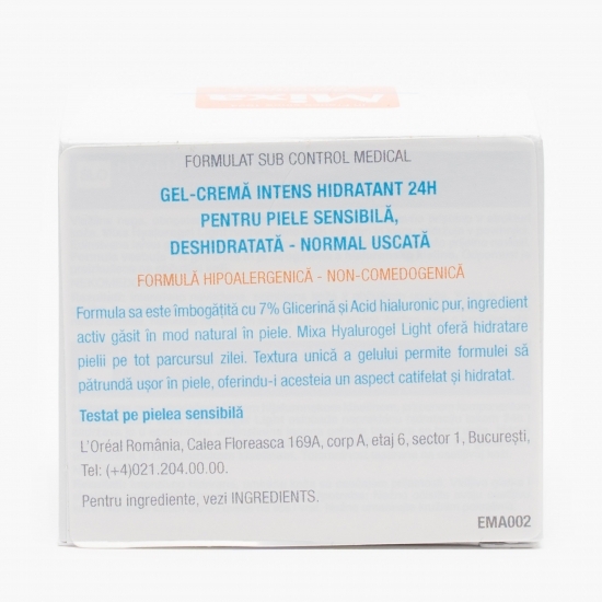 Gel-cremă hidratant cu acid hialuronic pentru ten normal-uscat Hyalurogel Light 50ml