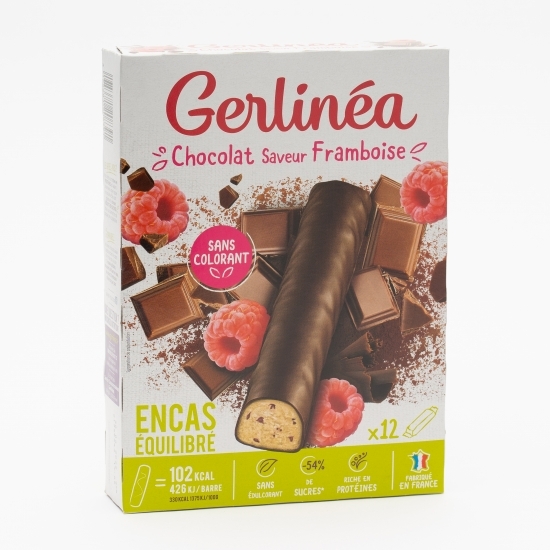 Batoane cu zmeură învelite în ciocolată negră 12x31g