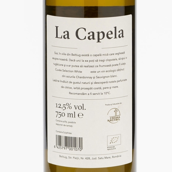 Vin alb sec eco La Capela Cuvée Selection, 12.5%, 750ml
